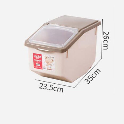 Plastic Food Storage Box 🍱 – Lift-Up Lid, Moisture-Proof, 2 Sizes