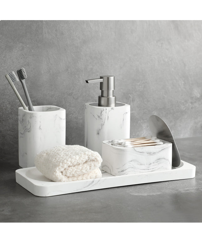Nordic Style Resin Marble Bathroom Four-piece Set