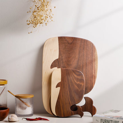 Walnut Whale-Shaped Chopping or Serving Board 🐋 – Small or Large