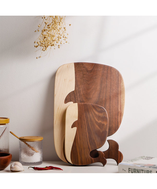 Walnut Whale-Shaped Chopping or Serving Board 🐋 – Small or Large