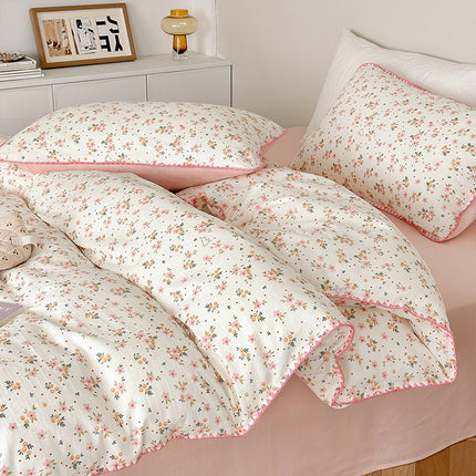 Super soft sleep naked class a cotton double-layer yarn four-piece set – Trendy & Practical for Daily Living