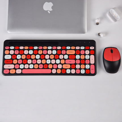 Skyscraper 888 Wireless Keyboard & Mouse Set – Colourful Desk Combo | Ikeame