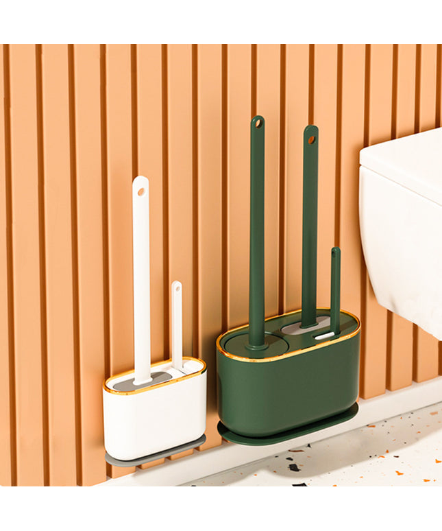 Wall-Mounted Silicone Toilet Brush | Flexible No Dead Angle Cleaning – Ikeame