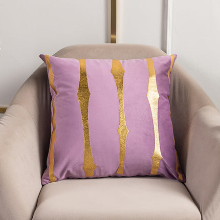 Golden Stripe Cushion Cover – 45x45cm in Beige or Brown