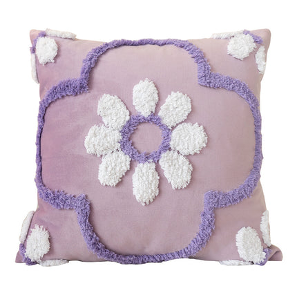 Nordic Style Tufted Cushion with 3D Geometric Patterns