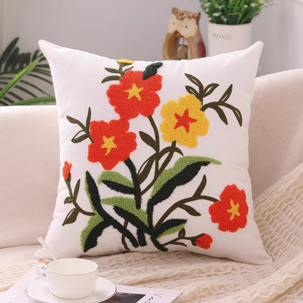 Pastoral Yellow Floral Cushion Cover – 45x45cm 🌼💛