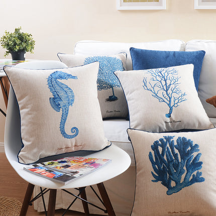 Ocean Series Cushion Cover – 45x45 Cotton Linen Mix