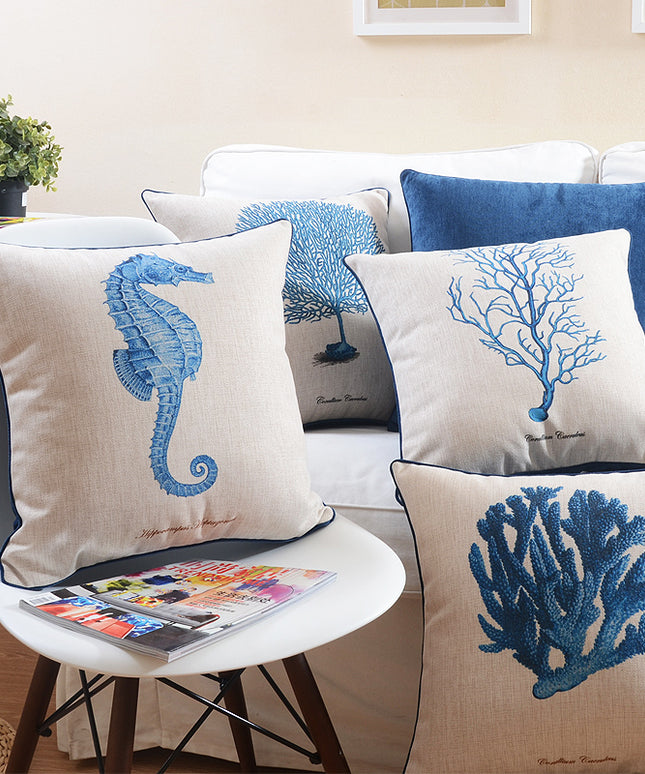 Ocean Series Cushion Cover – 45x45 Cotton Linen Mix
