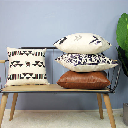 Luxury Boho Cushion Cover – Black & White or Brown