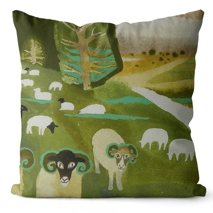 Art Oil Painting Cushion Cover – 45x45cm Scenic Designs