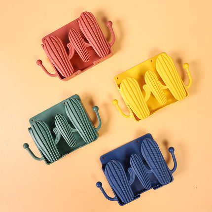 Cactus Wall Hook Shelf | Punch-Free Bathroom Storage Hook
