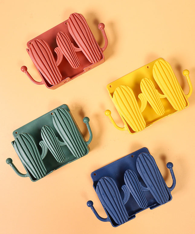 Cactus Wall Hook Shelf | Punch-Free Bathroom Storage Hook