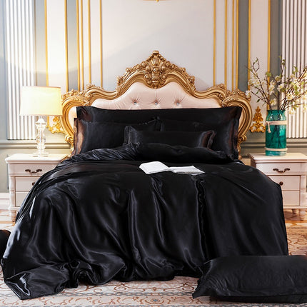 Silky Satin Bedding Set | Nordic Imitation Silk Duvet Cover