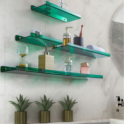 Transparent Colourful Storage Shelf – Punch-Free Organiser | Ikeame