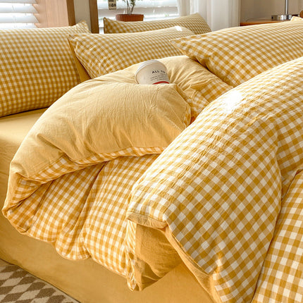 Cotton Bedding Set | Striped & Check Duvet Cover