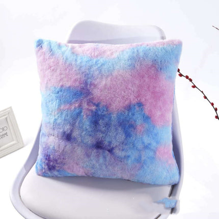 Rainbow Gradient Cushion Cover | Plush Tie-Dye Pillow 45x45