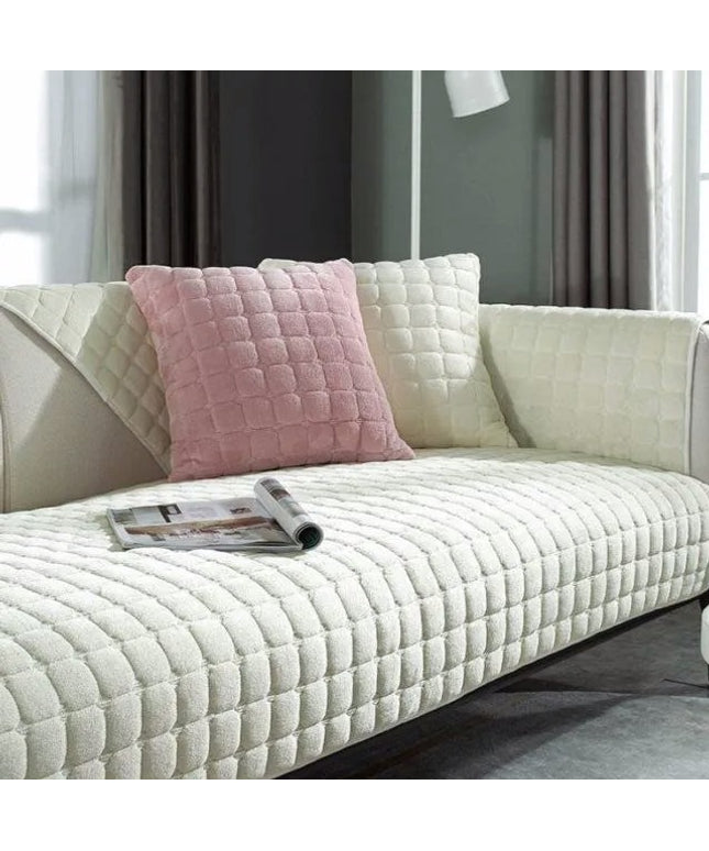 Anti-Slip Sofa Cover | Plush Fleece Couch Protector