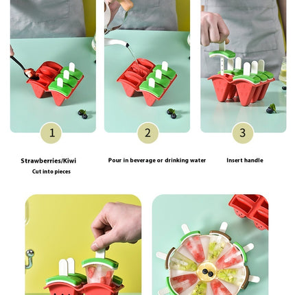 DIY Fruit Ice Lolly Moulds | 4 Grid Ice Cream Mould