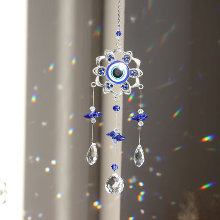 Devil's Eye Sunshine Catcher Lucky Tree Crystal Ornaments Outdoor Garden Home Window Hanging Decorations