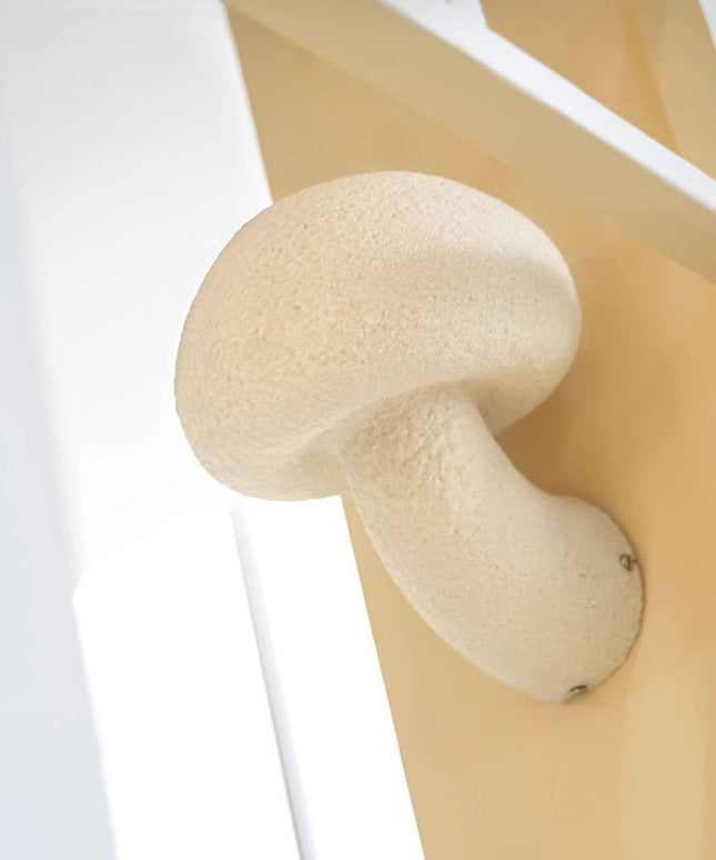 Nordic Mushroom Wall Light – White Resin LED Lamp (Indoor & Outdoor Use)