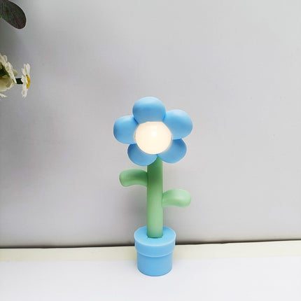 Mini Sunflower Table Lamp – Cute Decorative Light (Pink, Blue, or Red)