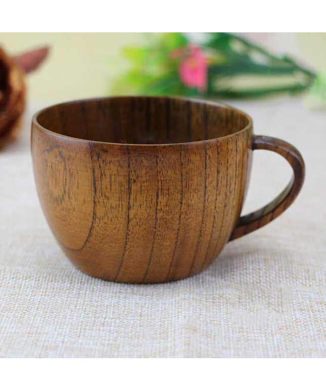 Handmade Solid Wood Cup 🌿 – Natural Wooden Drinkware