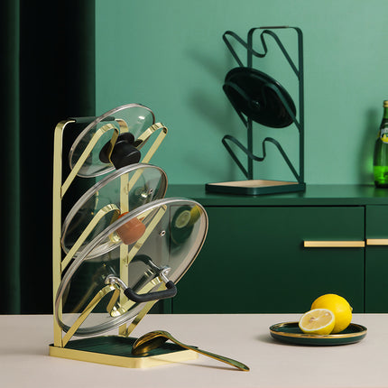 Punch-Free Pot Lid Rack | Kitchen Utensil & Spoon Organiser