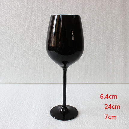 Black Crystal Wine Glasses 🖤 – 2 Sizes + Champagne Flute