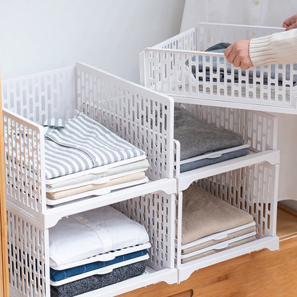 Wardrobe Storage Box Layered Clothes Organiser