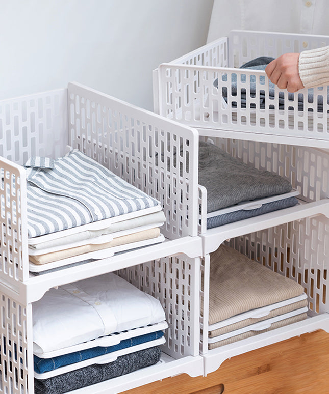 Wardrobe Storage Box Layered Clothes Organiser