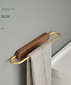 Towel Bar Black Walnut 35cm