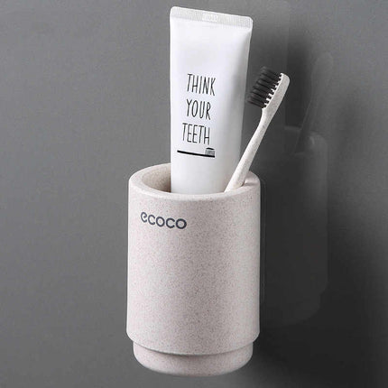 Wall-mounted Bathroom Free Punch Magnetic Suction Cup Toothpaste Toothbrush Storage Rack
