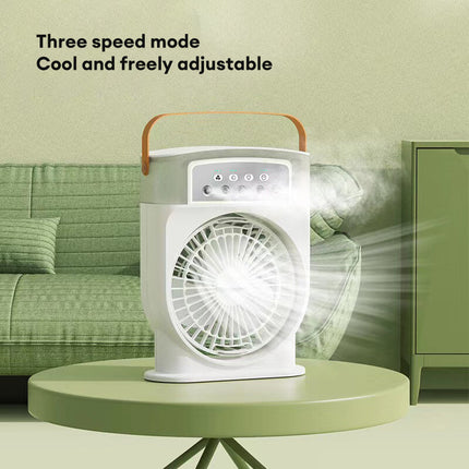 Portable USB Air Cooler Fan | Mist Cooling Fan with LED Light