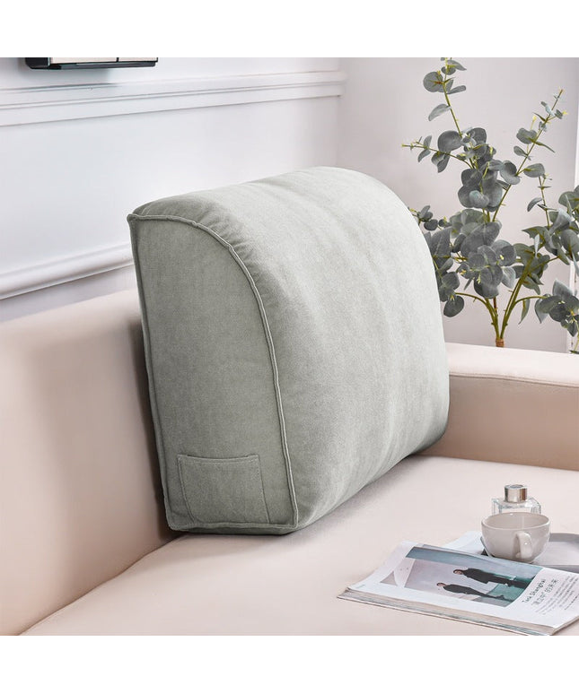 Supportive Backrest Pillow – Elegant Comfort in Smokey Grey, Luxury Blue and Pink