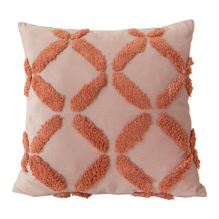 Nordic Style Tufted Cushion with 3D Geometric Patterns