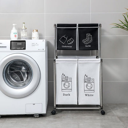 Double-Height Multi-Layer Laundry Storage Basket 🧺✨