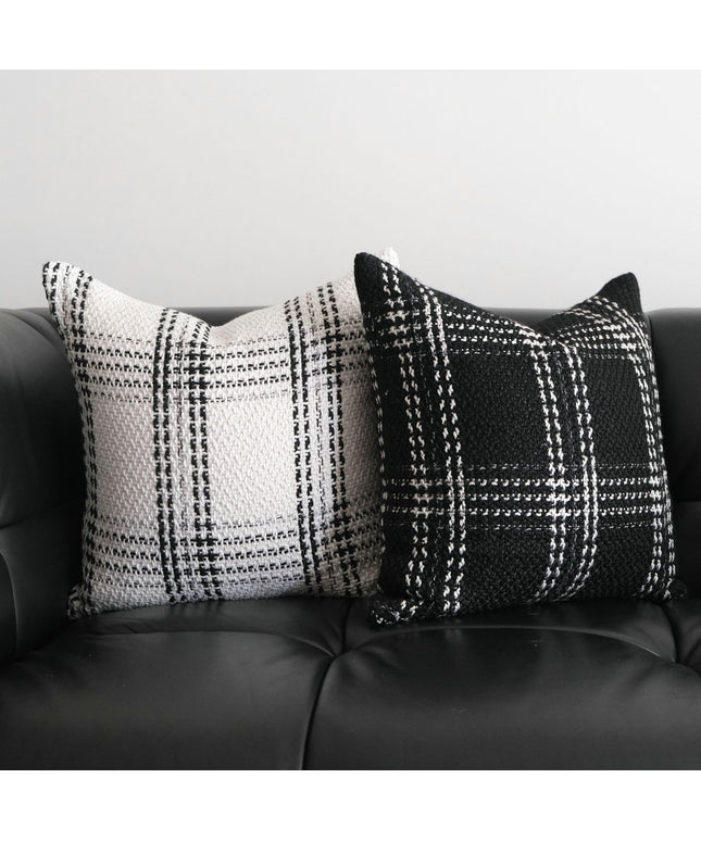 Modern Coarse Knit, Monochrome Cushion and/or Cover