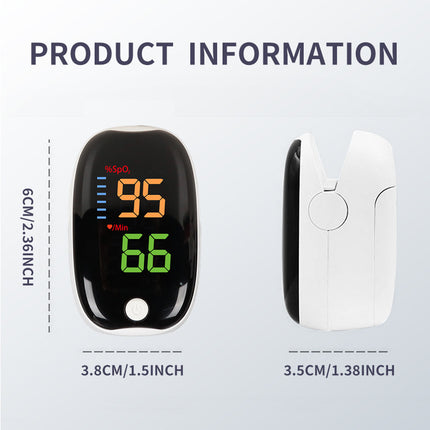 Portable Finger Clip Pulse Oximeter – Blood Oxygen & Heart Rate Monitor