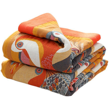 Pure Cotton Gauze Summer Quilt Thin Sofa Blanket Sheets