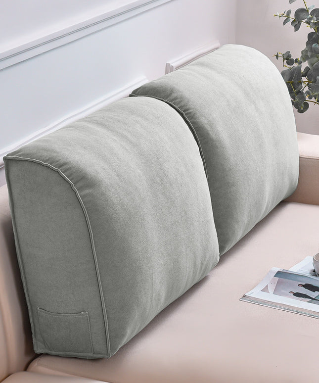Supportive Backrest Pillow – Elegant Comfort in Smokey Grey, Luxury Blue and Pink
