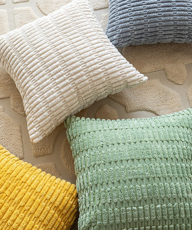 Colourful Wheat-Ear Corduroy Cushions – Soft & Stylish 45x45 cm