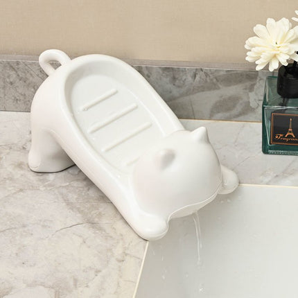 Cute Cat Plastic Soap Dish 🐱🫧