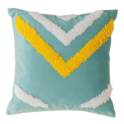 Nordic Style Tufted Cushion with 3D Geometric Patterns