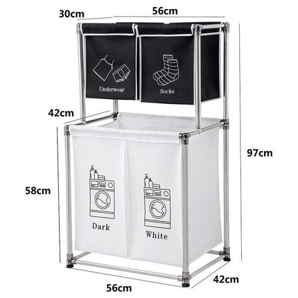 Double-Height Multi-Layer Laundry Storage Basket 🧺✨