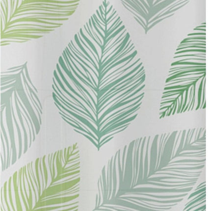 PEVA Banana Leaves Waterproof Shower Curtain — Modern Tropical