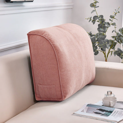 Supportive Backrest Pillow – Elegant Comfort in Smokey Grey, Luxury Blue and Pink