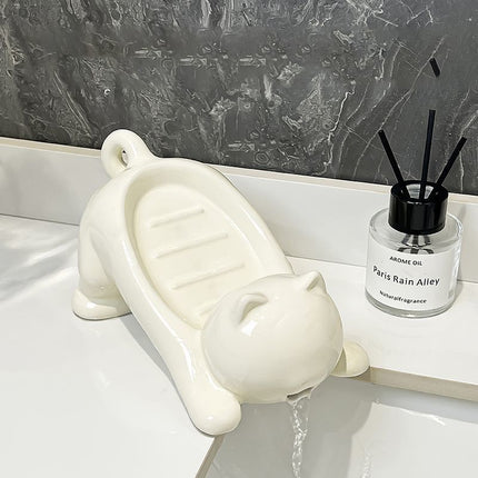 Cute Cat Plastic Soap Dish 🐱🫧