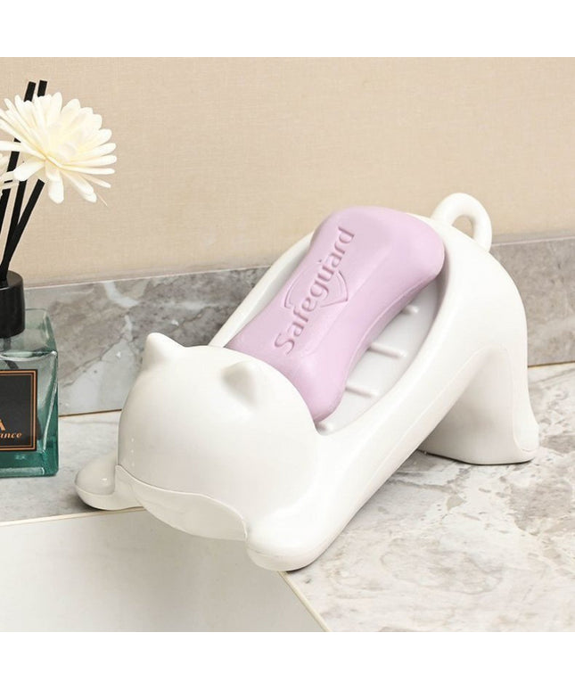 Cute Cat Plastic Soap Dish 🐱🫧