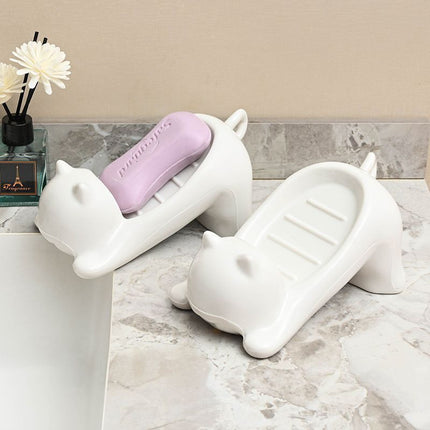 Cute Cat Plastic Soap Dish 🐱🫧
