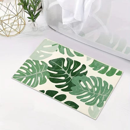 Leaf Design Non-Slip Bathroom Mat